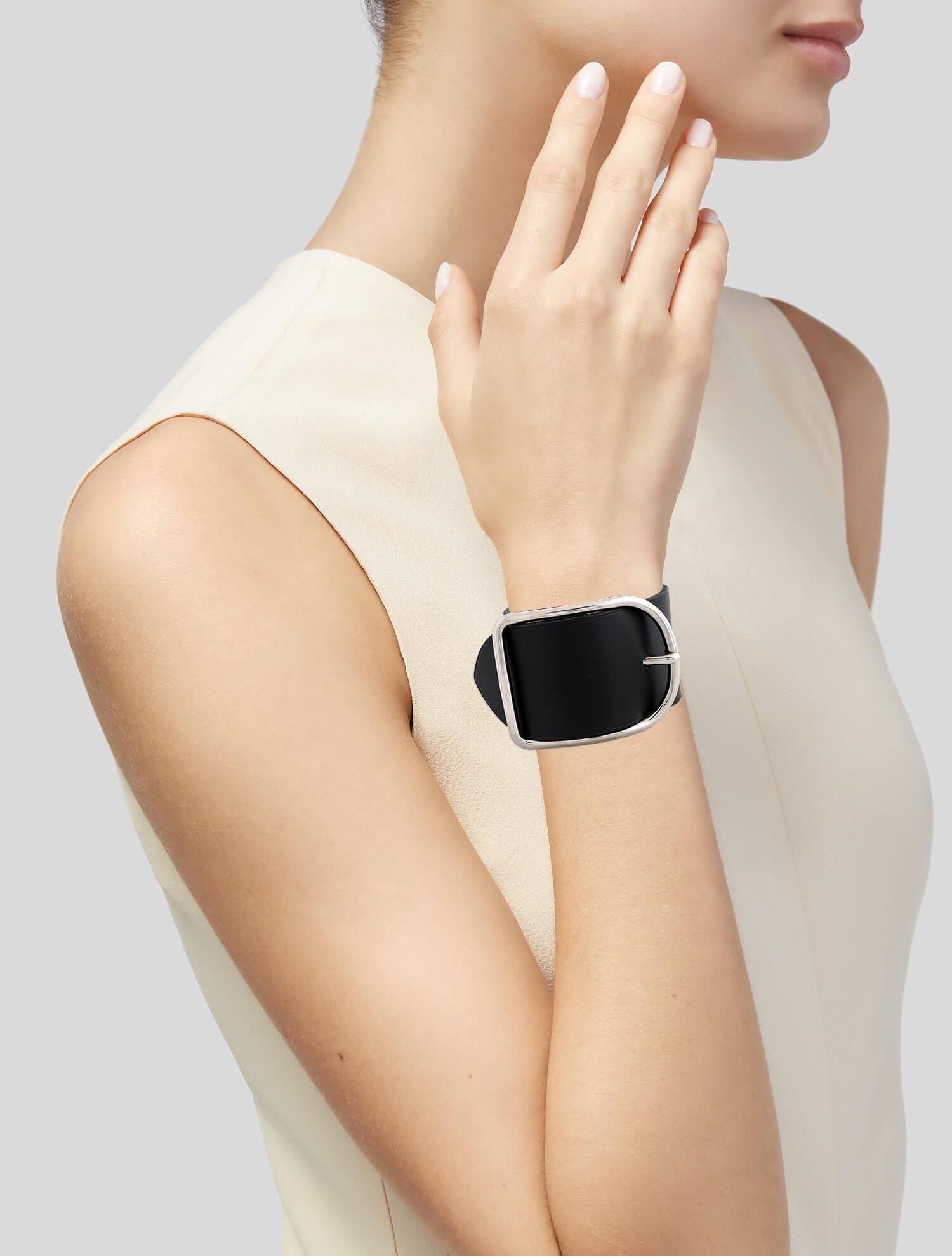 Hermès Leather Wide Etriviere 2 Wrap Bracelet